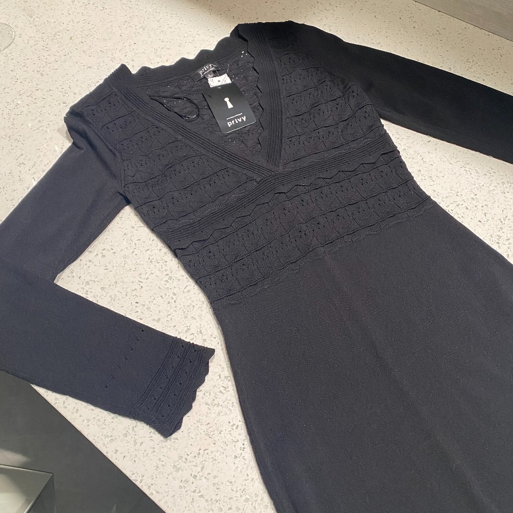 PRIVY Black Dress lace detail
